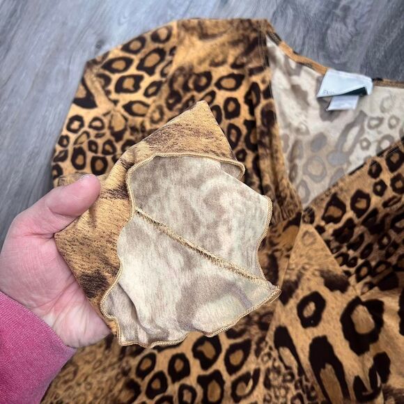 Y2k Mob Wife Suede Feel Animal Print Top - Picture 4 of 8